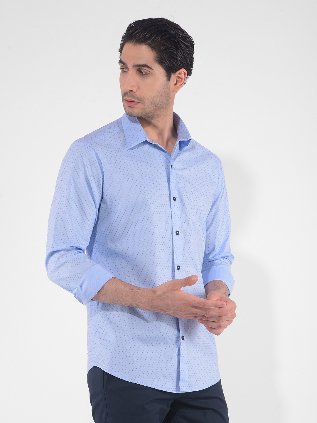 Numero Uno Men Checkered Blue Shirt